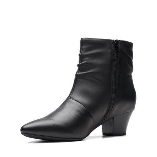 Clarks Women's Teresa Skip Ankle Boot, Black Leather, 8 - Image 4