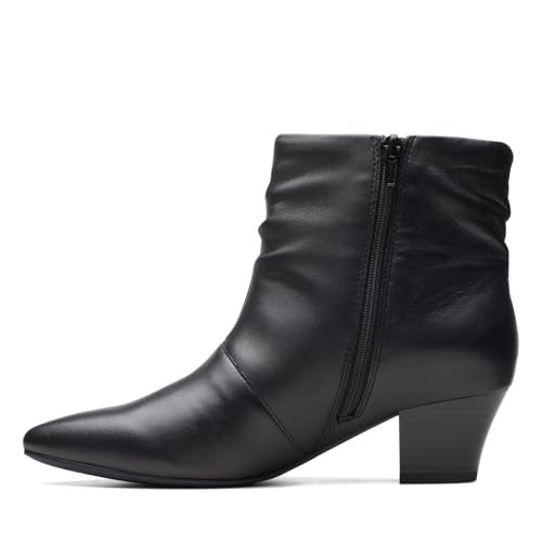 Clarks Women's Teresa Skip Ankle Boot, Black Leather, 8 - Image 5