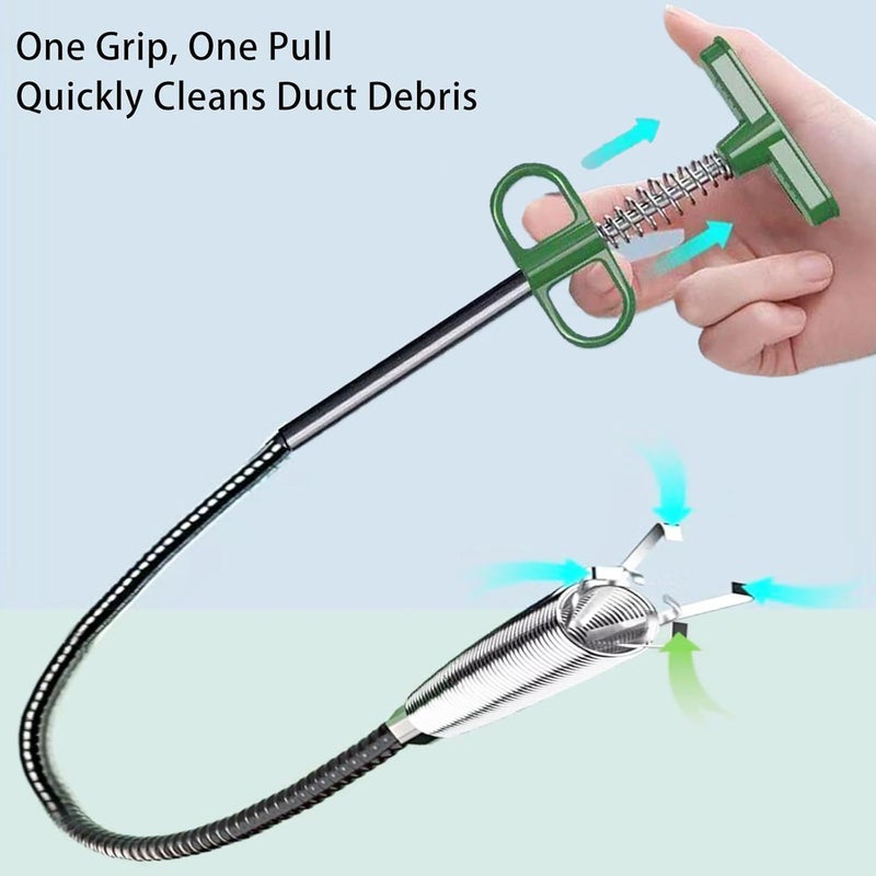 Starhelper Versatile Clog Remover Drain Cleaning Tool 62.99 Inch Flexible Or Snake Reach Pick Up Claw Grip For Bathroom Sink Tub Home Tight Spaces New Design 1 Pcs Black Cat - Image 5