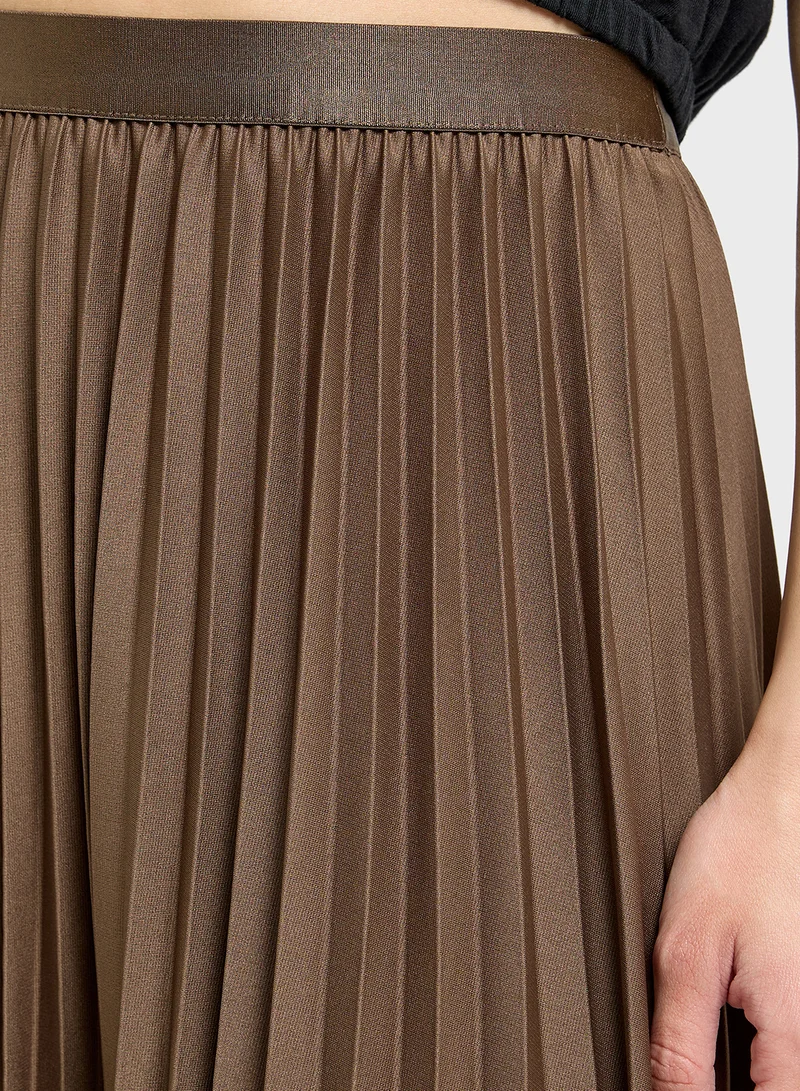 Ginger Pleated Midi Skirt