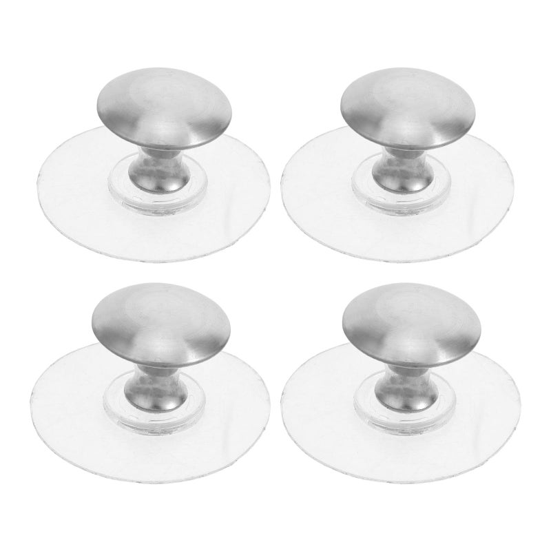 Self Adhesive Cabinet Knobs 4PCS No Drill Drawer Pulls for Kitchen Dresser Glass Cabinet - Image 2