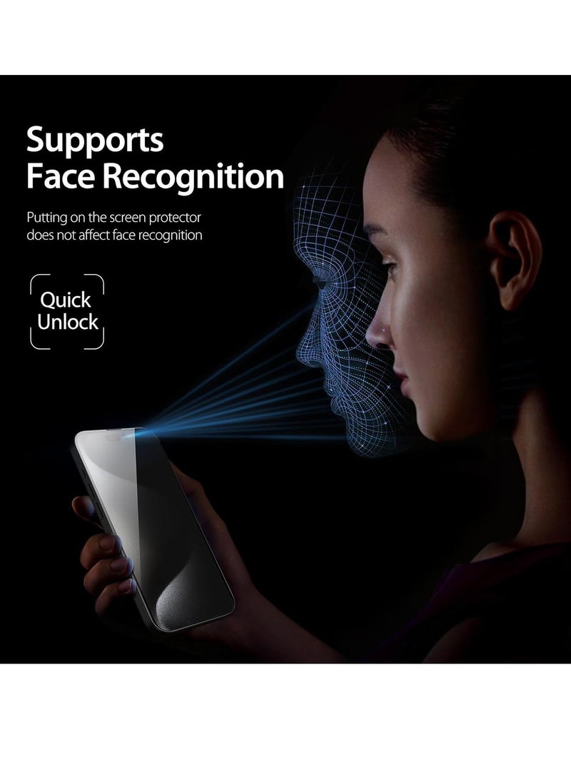 ELTRAZONE Privacy Glass for iPhone 15 Pro Max Screen Protector Anti-Spy Tempered Glass Film 9H Hardness Scratch Resistant Bubble Free Anti Spy Tempered Glass - Image 3