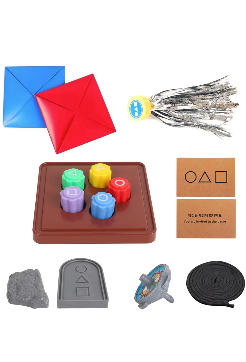 مجموعة ألعاب القرميد الكوري التقليدي Gonggi 1 عبوة ألعاب التقاط الحجارة Biseokchigi Jebi Chagi Paeng-i Ddakji تدريب التنسيق بين اليد والعين ألعاب جماعية للعائلة - Image 1
