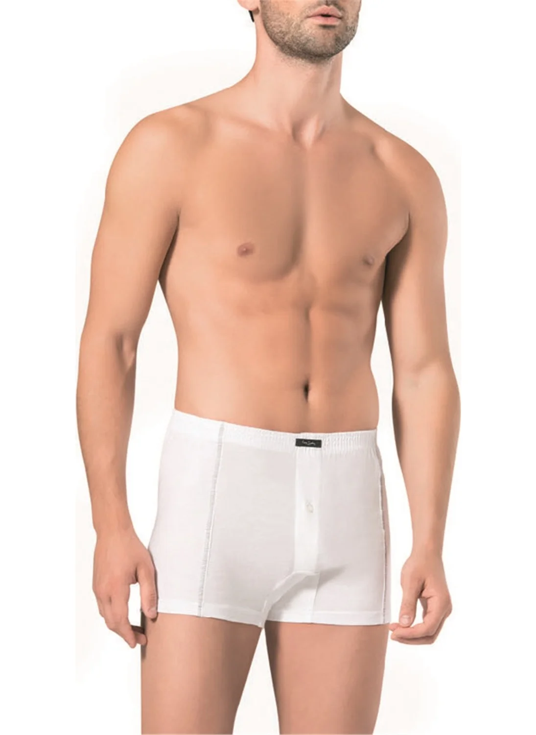 بيير كاردان 116 Men Combed Cotton Boxer 100% Cotton -White