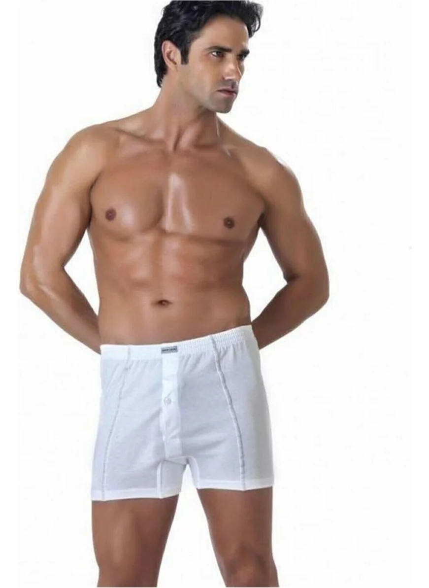 بيير كاردان 116 Men Combed Cotton Boxer 100% Cotton -White