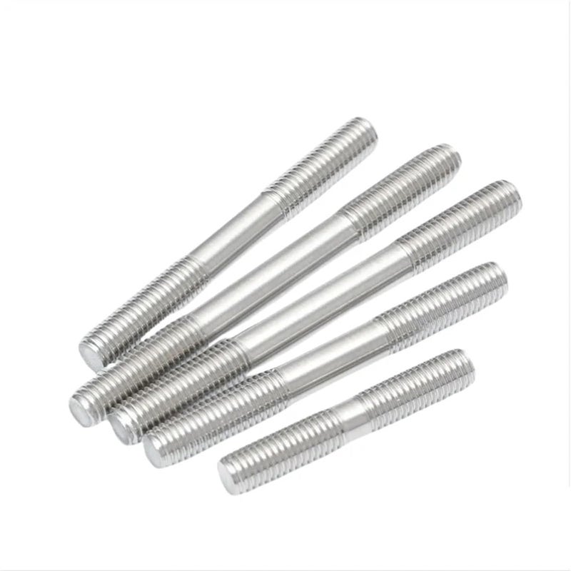 M12 304 Stainless Steel Double Ended Screw 160mm Double Head Bolt Threaded Rod For Wood Furniture Connecting Fixing - Image 1