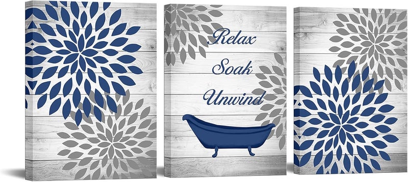RnnJoile Rustic Floral Canvas Wall Art Set - Image 1