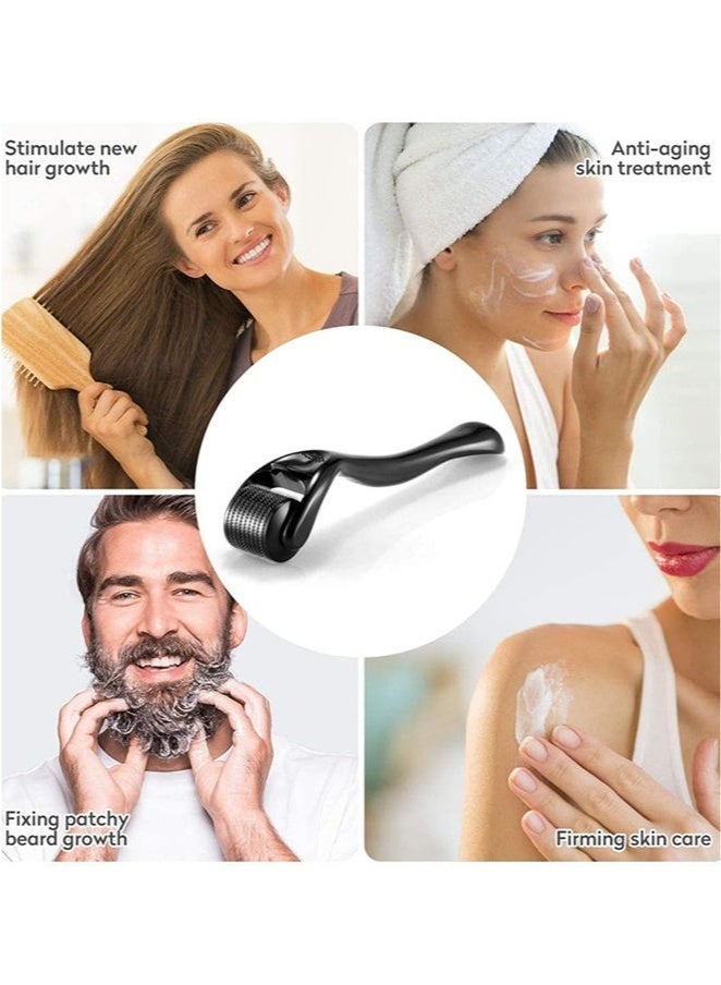 Loquat Hair Growth Roller,Microneedle Roller Skin Roller for Beard,540 Titanium Micro Needles Roller, 0.25mm Face Neck Hair Growth Body Wrinkle Acne Scar Stretch Mark Treatment,At-Home Beauty Instrument - Image 2