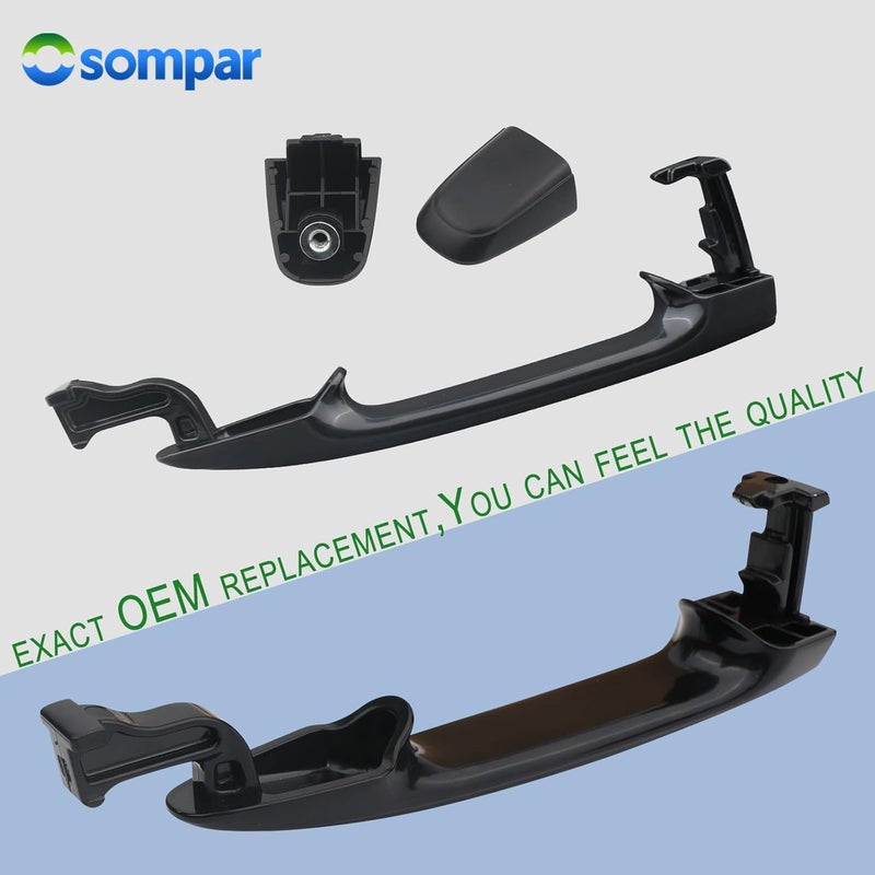 Osompar Exterior Door Handle Rear Sliding Driver & Passenger Side for Toyota Sienna 2004-2010 (2pcs, Black) - Image 4