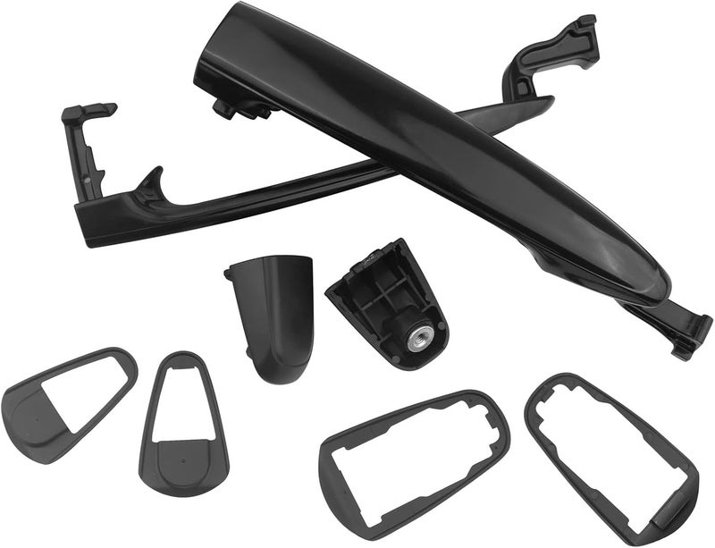 Osompar Exterior Door Handle Rear Sliding Driver & Passenger Side for Toyota Sienna 2004-2010 (2pcs, Black) - Image 1