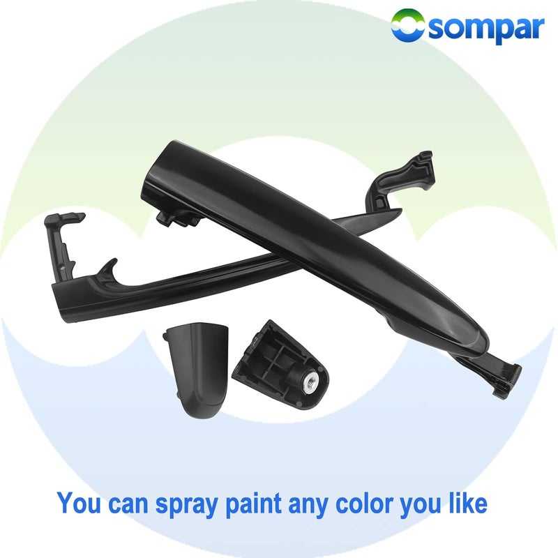 Osompar Exterior Door Handle Rear Sliding Driver & Passenger Side for Toyota Sienna 2004-2010 (2pcs, Black) - Image 5