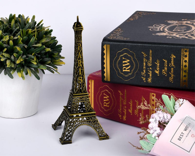 DS.DISTINCTIVE STYLE DS. DISTINCTIVE STYLE Eiffel Tower Model Eiffel Tower Metallic Statue Eiffel Tower Figurine for Souvenirs, Bronze (6inch) - Image 4