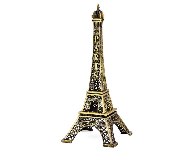 DS.DISTINCTIVE STYLE DS. DISTINCTIVE STYLE Eiffel Tower Model Eiffel Tower Metallic Statue Eiffel Tower Figurine for Souvenirs, Bronze (6inch) - Image 1