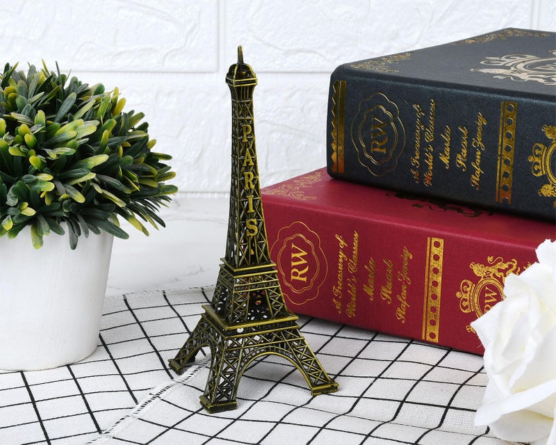 DS.DISTINCTIVE STYLE DS. DISTINCTIVE STYLE Eiffel Tower Model Eiffel Tower Metallic Statue Eiffel Tower Figurine for Souvenirs, Bronze (6inch) - Image 3