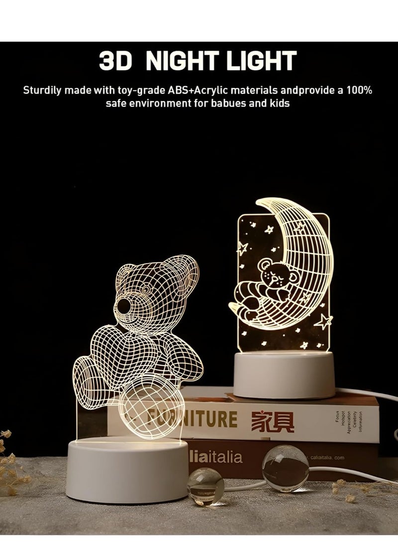 Plan A Creative 3D LED Lamp – Desk Decor Table Lamp Bedroom Creative Night Light for Kids Adults Birthday Holiday Gifts for Boys Girls (Hand)  - Image 3