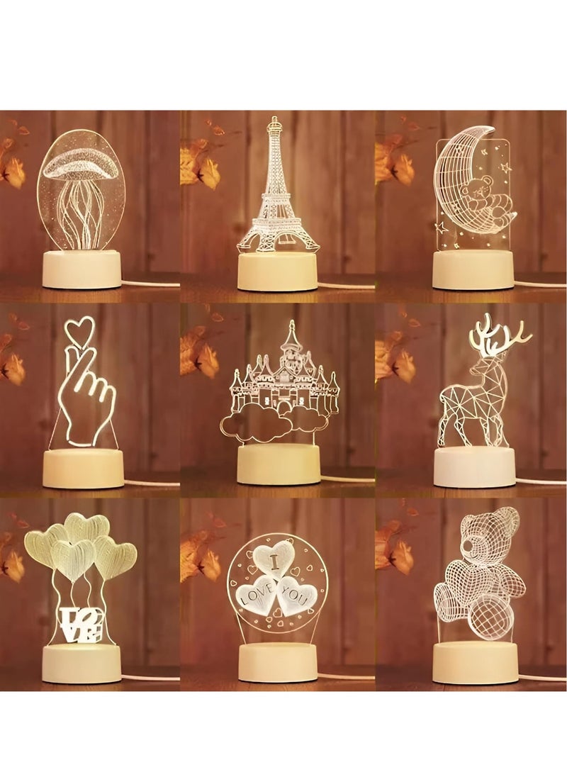 Plan A Creative 3D LED Lamp – Desk Decor Table Lamp Bedroom Creative Night Light for Kids Adults Birthday Holiday Gifts for Boys Girls (Hand)  - Image 4