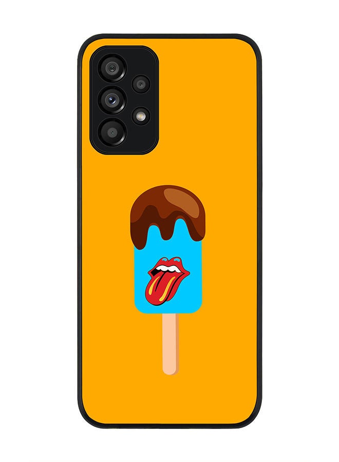 Stylizedd Rugged Black edge case for Samsung Galaxy A73 5G Slim fit Soft Case Flexible Rubber Edges Anti Drop TPU Gel Thin Cover - Lick Lick - Image 1