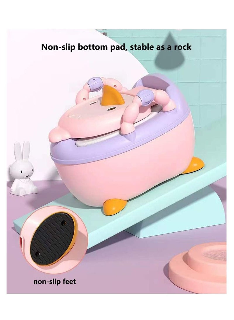 BABY PLUS Baby Toilet Training Seat with Handles Toddler Potty Chair with High Back Support and Removable Pot Lid - Image 5