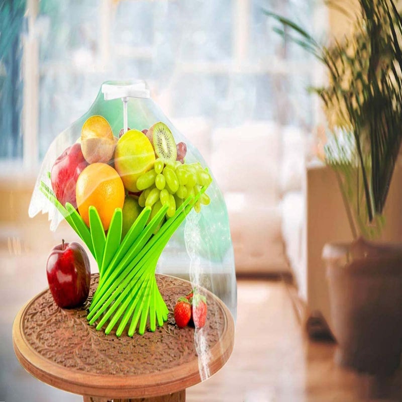 Lucc1n MultiPurpose Twisted Unique Style Foldable Fruit Vegetable Abs Storage Net Bowl Dining Table Kitchen Wash Reusable Decorative Perfect Basket Holder Stand Multicolor - Image 5