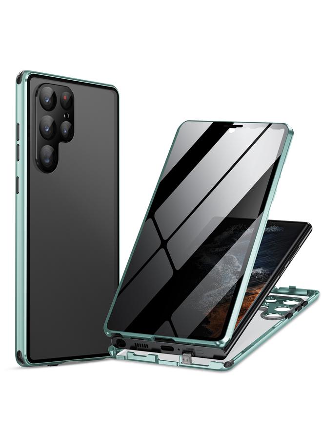 اس-توب جراب لهاتف Samsung Galaxy S23 Ultra 5G، جراب مغناطيسي مزدوج الجوانب من الزجاج المقوى مضاد للتجسس - Image 1