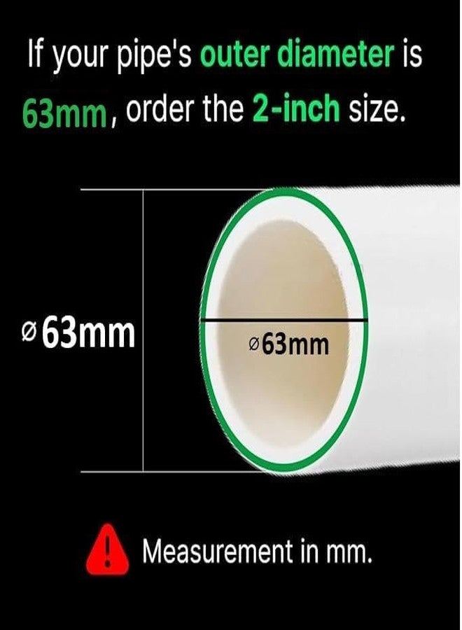 ES EKSAFAR ESEKSAFAR PVC Drain 2-Inch PVC Drain Pipe Flip Valve Cap - Anti-Rat & Insect Guard | White Drainage Fitting Cover for 63mm/6.3cm/2.48 inch Outer diameter pipe fitting - Image 3