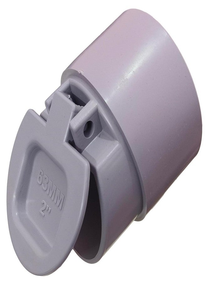 ES EKSAFAR ESEKSAFAR PVC Drain 2-Inch PVC Drain Pipe Flip Valve Cap - Anti-Rat & Insect Guard | White Drainage Fitting Cover for 63mm/6.3cm/2.48 inch Outer diameter pipe fitting - Image 1