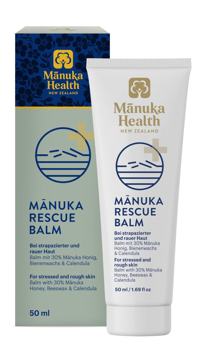 Manuka Health Manuka Rescue Balm - Medical Grade Manuka Honey Wound Care with Aloe, Beeswax & Calendula â€“ Fast Acting, Long Lasting Care for Stressed & Rough Skin, 1.69ozâ€‹ - Image 1