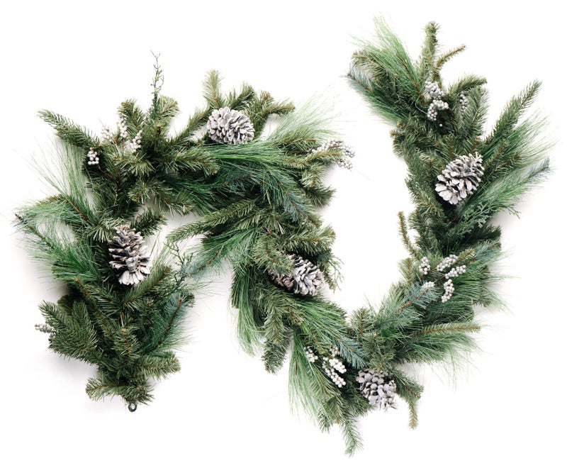 Craftmore CraftMore Canterbury Estate Christmas Pine Garland and Grey Pine Cone 72 