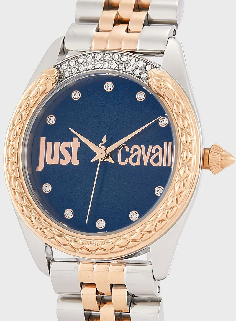 Just Cavalli Jc1L195M0125 Classic Steel Strap  Watch and Bracelet Set