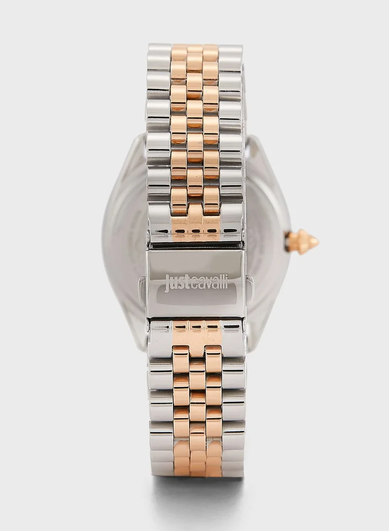 Just Cavalli Jc1L195M0125 Classic Steel Strap  Watch and Bracelet Set