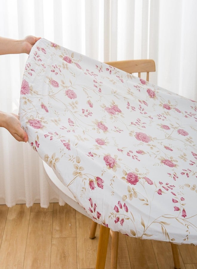 Pioggia مفرش طاولة دائري من الفينيل مع بطانة من الفلانيل، غطاء بلاستيكي مقاوم للماء والزيوت - يناسب الطاولات التي يصل قطرها إلى 40-44 بوصة - Image 3