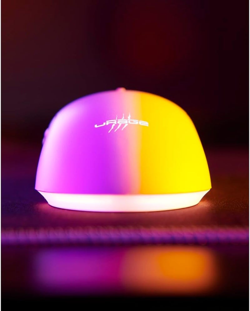 uRage Reaper 250 Wired Gaming Mouse (Rainbow LED, Ultra Light, Right-Handed, 6 Programmable Buttons, 6200 dpi, Optical Sensor, Software, Removable Cable) White - Image 4