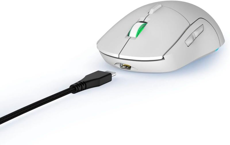 uRage Reaper 250 Wired Gaming Mouse (Rainbow LED, Ultra Light, Right-Handed, 6 Programmable Buttons, 6200 dpi, Optical Sensor, Software, Removable Cable) White - Image 1