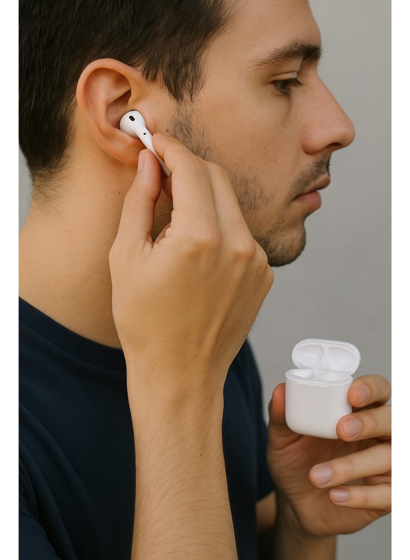 Earldom AP2 Wireless Bluetooth Earbuds with Charging Case - White - Image 2