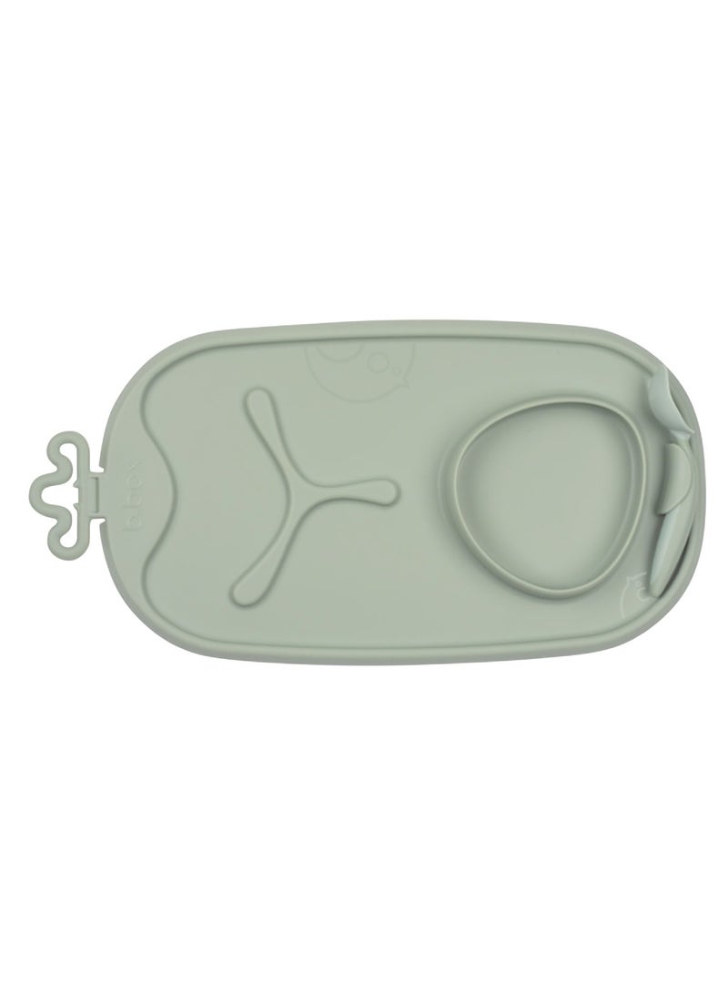 b.box Roll + Go Mealtime Mat, Baby and Toddler Feeding Mat, 3 Section Divider and Bowl, Fits Most Highchairs and Travel Friendly - Image 1