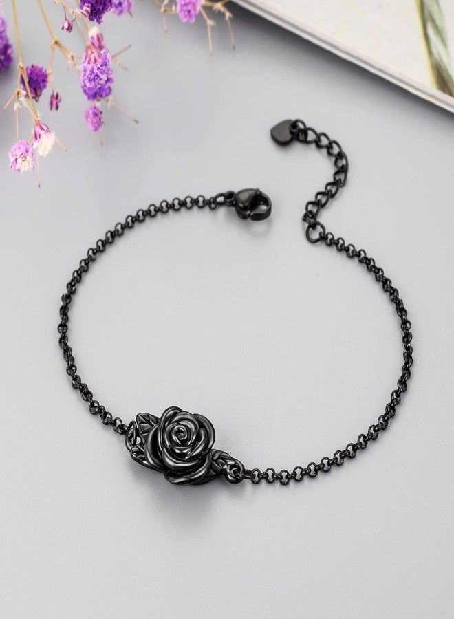 XIUDA Urn Bracelet for Ashes Rose Cremation Bracelet Ashes Holder Bangle Link Chain Ashes Bracelet for Women - Image 3