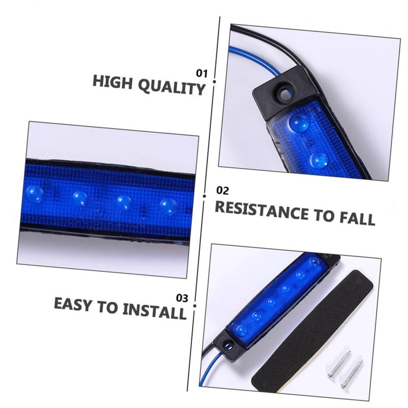 12Pcs Blue LED Side Marker Lights For Trucks Trailers Buses Easy To Install - Image 4
