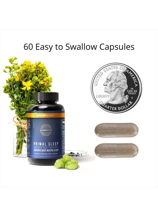 Primal Harvest Primal Sleep Support Supplement, 60 Capsules with Valerian Root, L-Tryptophan, GABA, Chamomile, and Melatonin 3mg…  - Image 4