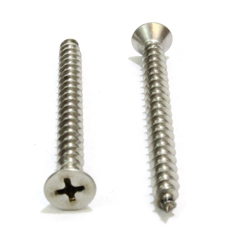 Bolt Dropper Stainless Steel Flat Head Phillips Screws - Pack of 100#6 x 1-Inch Wood Screws by - Durable and Rust-Resistant for Wood, Decking, and DIY Projects - Image 3