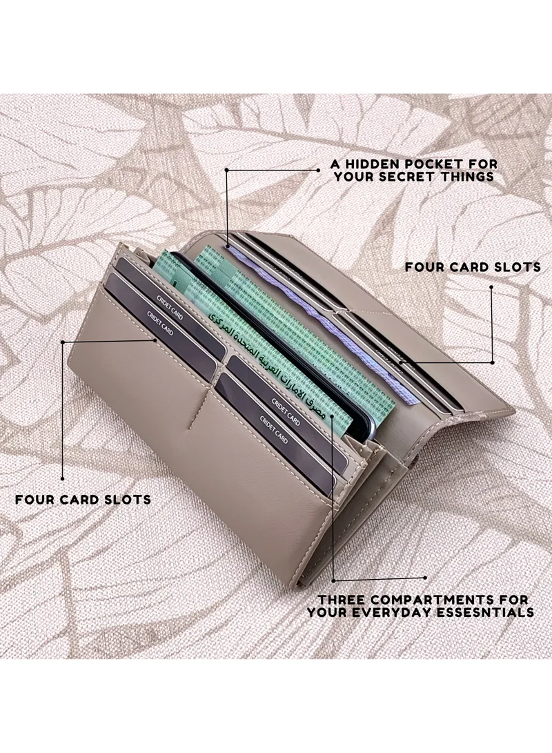 Classic Milano Classic Milano Premium Faux Leather Long Wallet for Women with Magnetic Closure | Ladies Wallet Card Holder Purse | Slim Women's Wallet for Daily Use, Travel, and Gifting