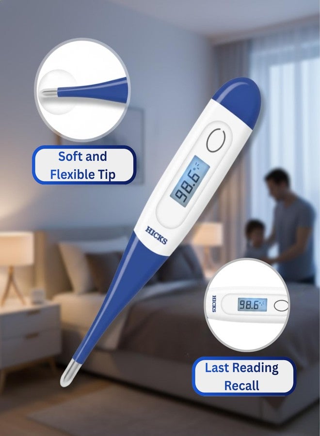 hicks Flexible Tip DMT-423 Digital Thermometer for Fever | Accurate Medical Thermometer for Adults, Kids & Baby | Fast Reading, Oral, Armpit, Rectal Use - Image 4