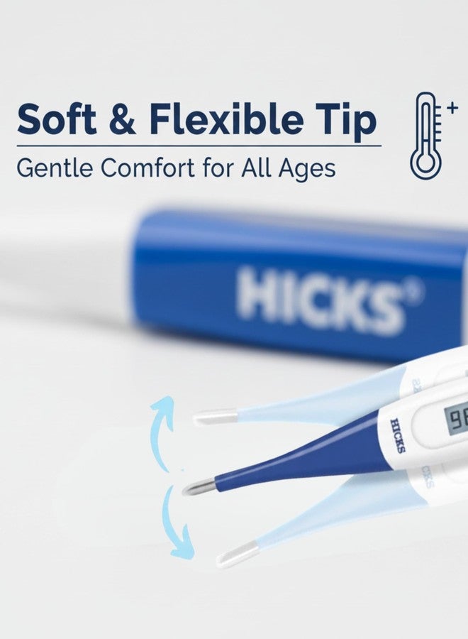 hicks Flexible Tip DMT-423 Digital Thermometer for Fever | Accurate Medical Thermometer for Adults, Kids & Baby | Fast Reading, Oral, Armpit, Rectal Use - Image 3