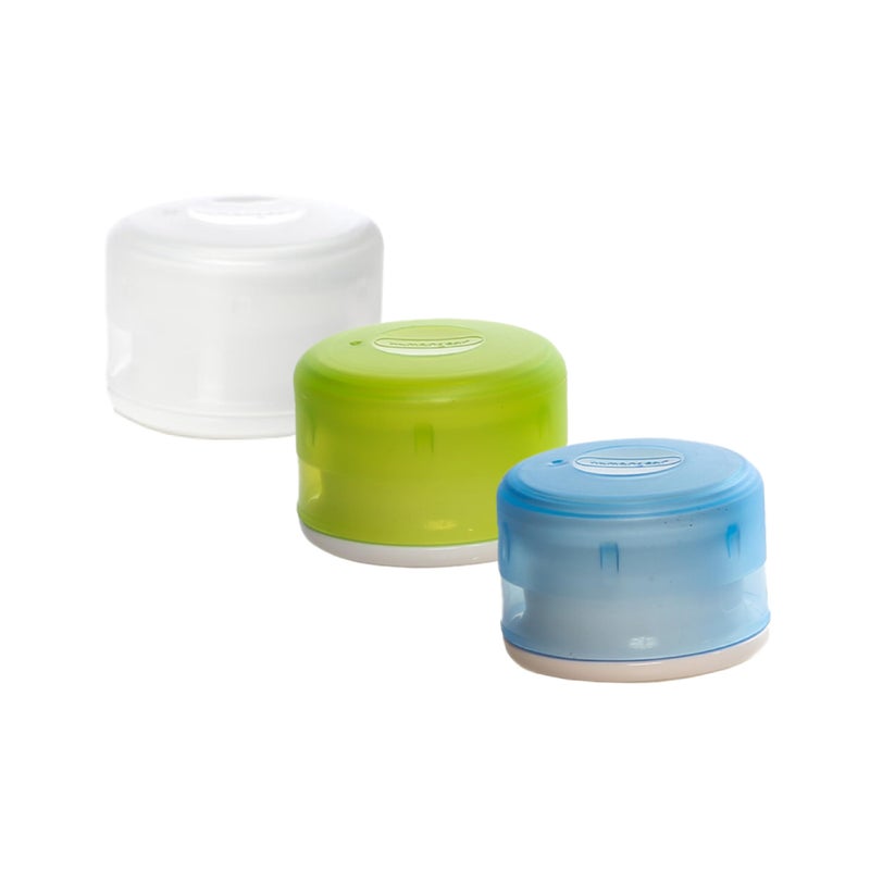 humangear GoTubb | Hard Container | Easy Open | Food-Safe Material  Clear/Green/Blue  Small - Image 1