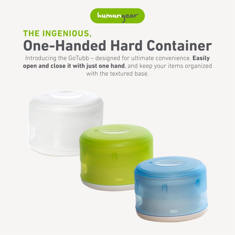 humangear GoTubb | Hard Container | Easy Open | Food-Safe Material  Clear/Green/Blue  Small - Image 2