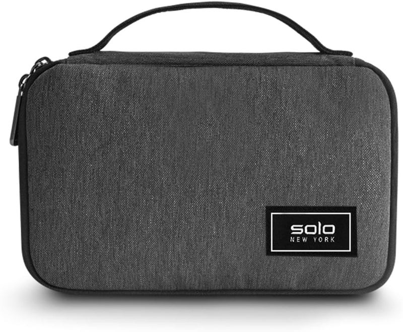 Solo Solo New York Bridge RFID Tech Case Gray 6 x 9 x 4 Made from Recycled Materials  - Image 1