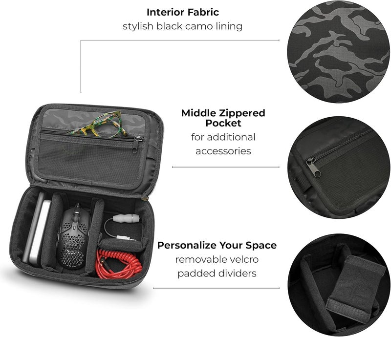 Solo Solo New York Bridge RFID Tech Case Gray 6 x 9 x 4 Made from Recycled Materials  - Image 2