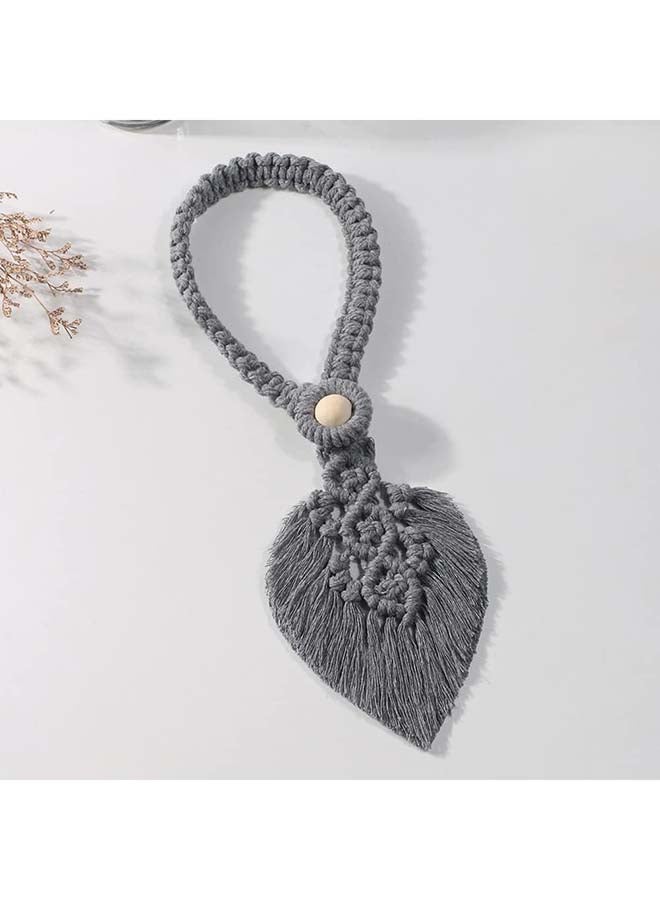 انتيكيانو اربطة ستائر مكرامية من قطعتين بلون كريمي بوهيمي لديكور المنزل Artisanal - Image 4