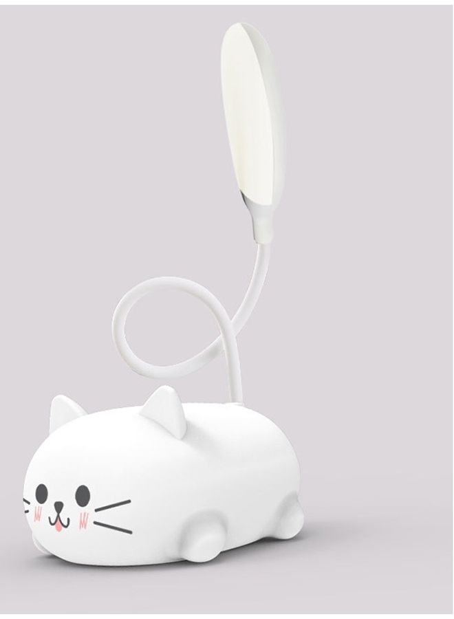 NIBEMINENT Cartoon Cat Design LED Table Lamp White - Image 1