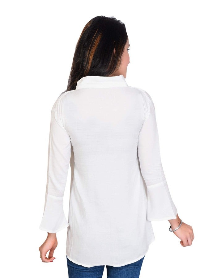 SNIFFY Casual Rayon top for Kids Comfortable for You(TP-705-WHITE-15-16Y) - Image 4