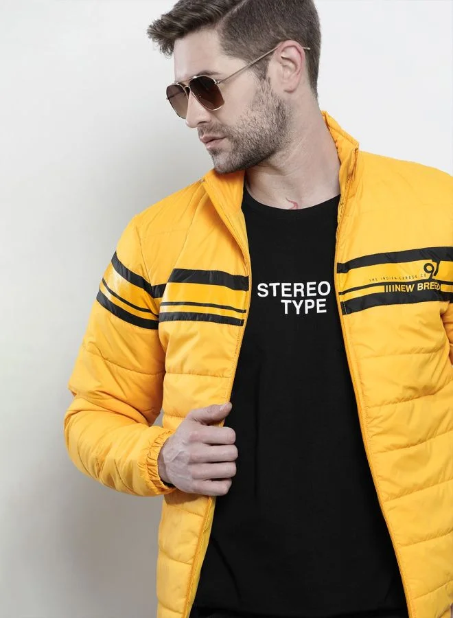 ذا انديان كراج كو The Indian Garage Co Men Slim Fit Colour Blocked High Neck Long Sleeves Jacket